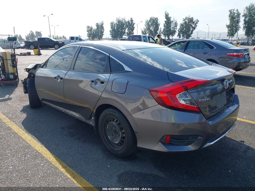 2019 Honda Civic 2.0 Lx Grey Lot 111043263031 Vin 2HGFC2F68KH590764