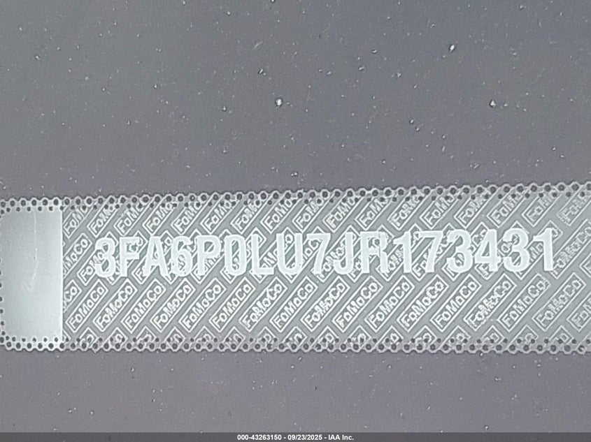 2018 Ford Fusion Hybrid Se VIN: 3FA6P0LU7JR173431 Lot: 43263150