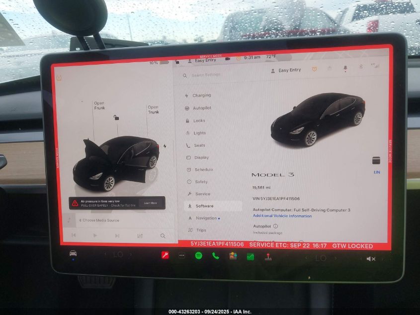 2023 Tesla Model 3 Rear-Wheel Drive VIN: 5YJ3E1EA1PF411506 Lot: 43263203