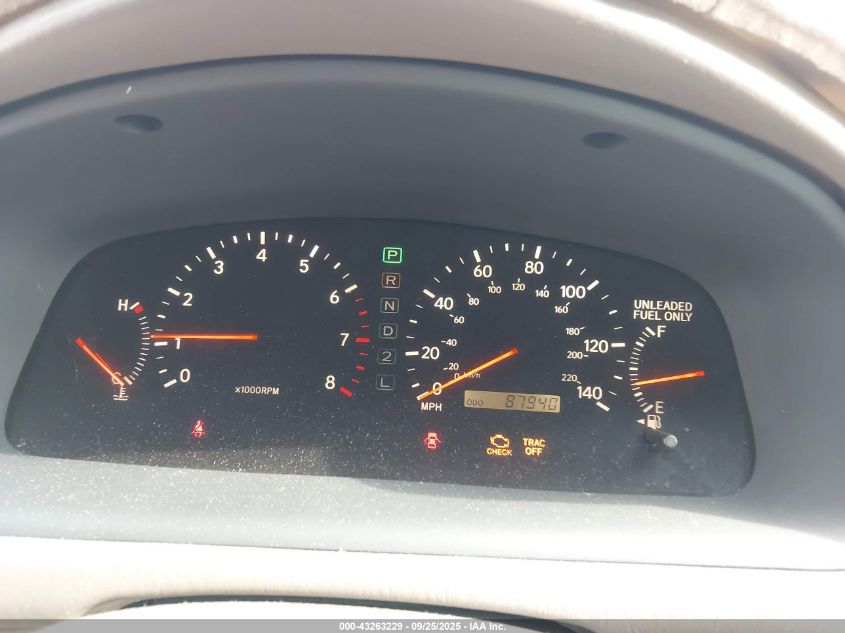 2000 Lexus Es 300 VIN: JT8BF28G2Y5089653 Lot: 43263229