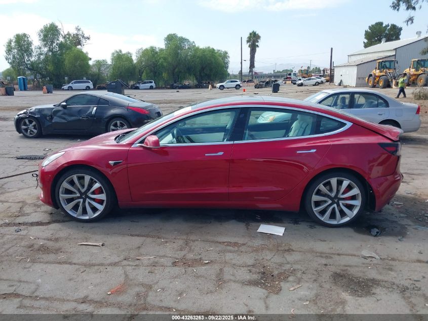 2019 Tesla Model 3 Long Range/Performance VIN: 5YJ3E1EB8KF393510 Lot: 43263263