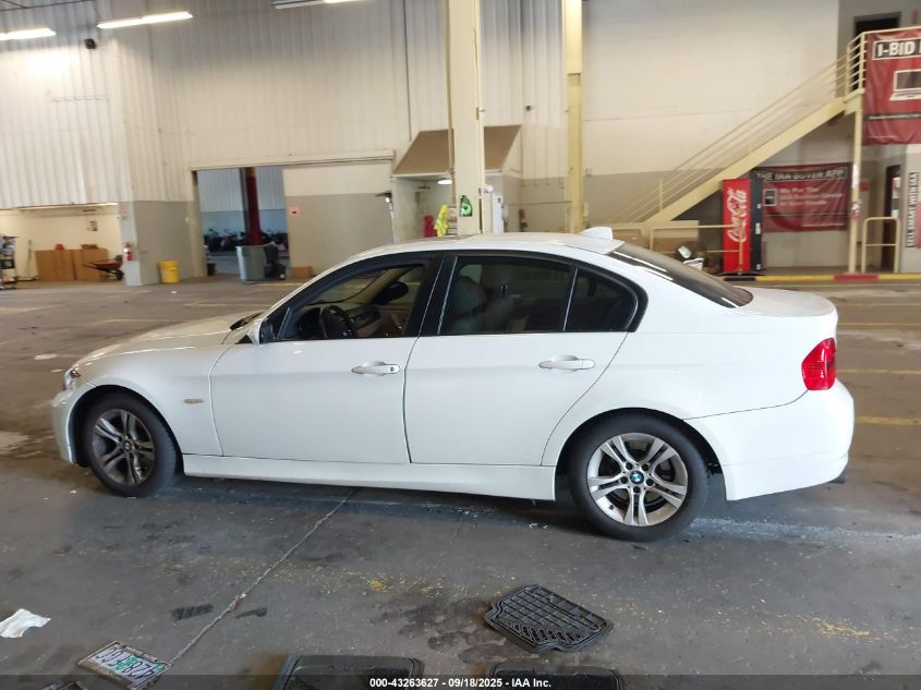 2008 BMW 328I VIN: WBAVA37598NL19821 Lot: 43263627