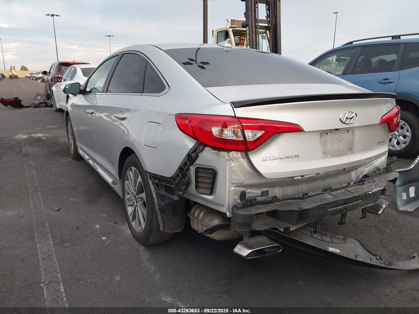2017 Hyundai Sonata 2.4 Sport Silver Lot 111043263653 Vin 5NPE34AF2HH455745