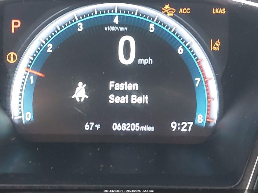 2019 Honda Civic Ex-L VIN: SHHFK7H88KU218259 Lot: 43263691