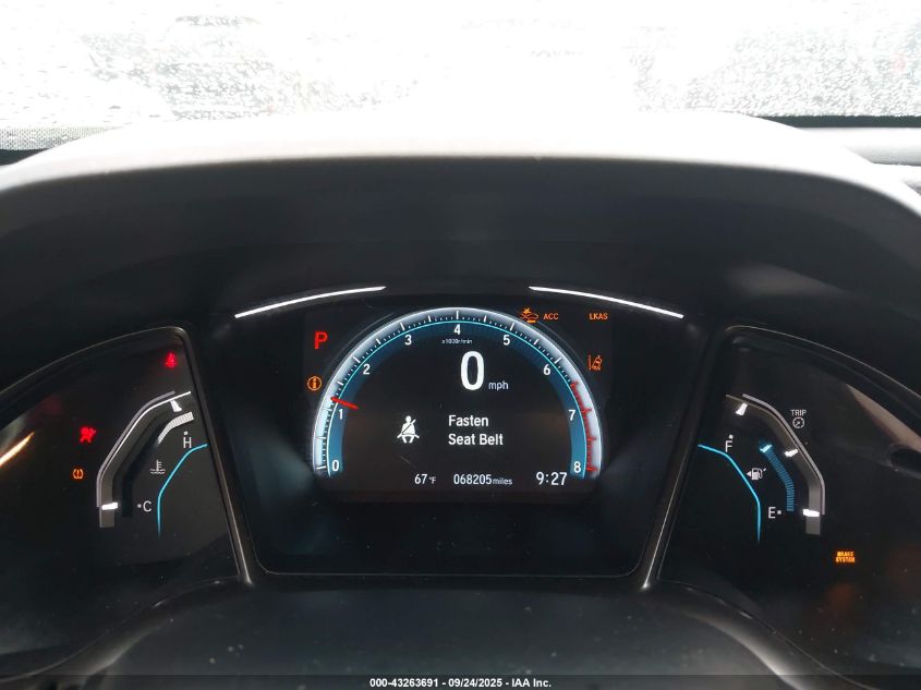 2019 Honda Civic Ex-L VIN: SHHFK7H88KU218259 Lot: 43263691