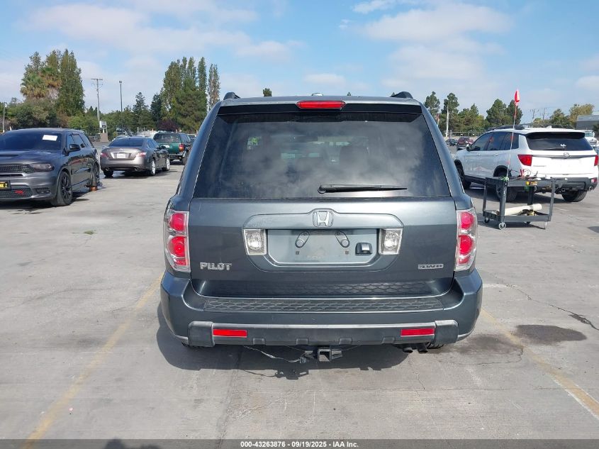 2006 Honda Pilot Ex-L VIN: 2HKYF18756H553716 Lot: 43263876