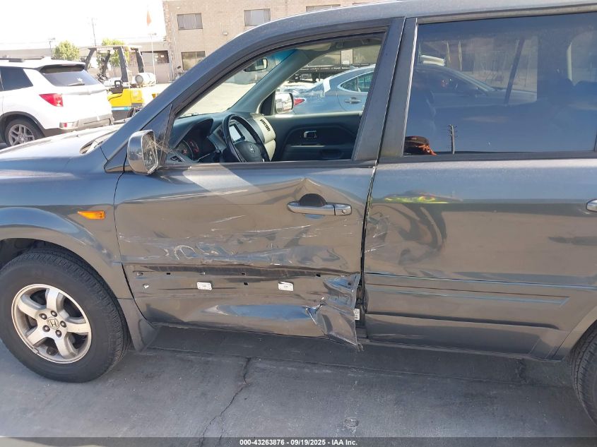 2006 Honda Pilot Ex-L VIN: 2HKYF18756H553716 Lot: 43263876