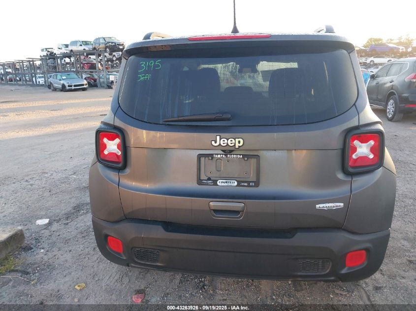 2018 Jeep Renegade Latitude Fwd VIN: ZACCJABBXJPJ51368 Lot: 43263926