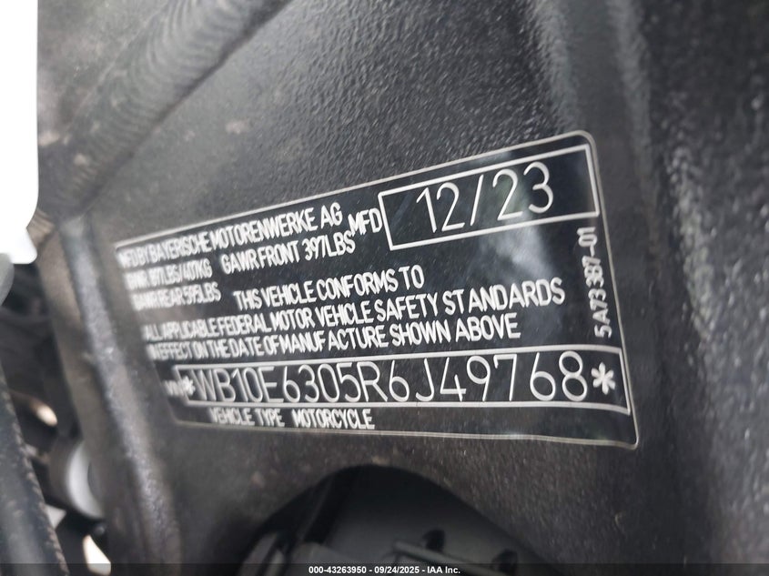 2024 BMW S 1000 RR WB10E6305R6J49768