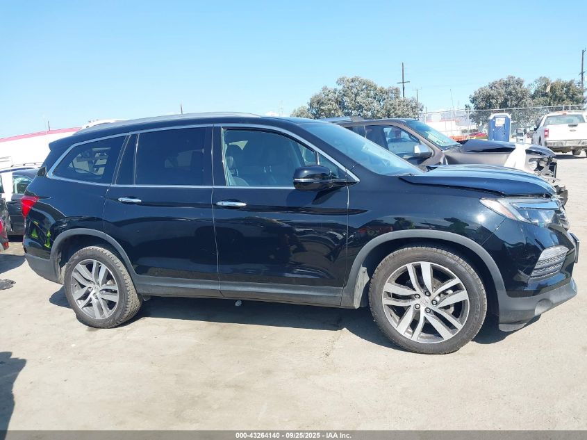 2018 Honda Pilot Elite VIN: 5FNYF6H0XJB060749 Lot: 43264140