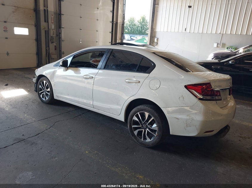 2015 Honda Civic Ex white sedan gasoline 19XFB2F89FE201506 photo #4