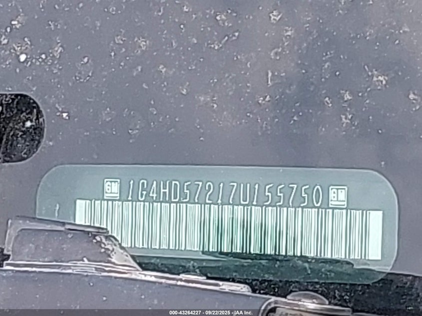 2007 Buick Lucerne Cxl VIN: 1G4HD57217U155750 Lot: 43264227