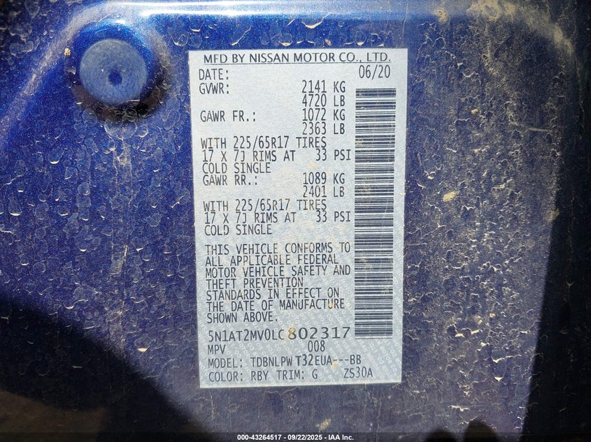 2020 NISSAN ROGUE S INTELLIGENT AWD - 5N1AT2MV0LC802317