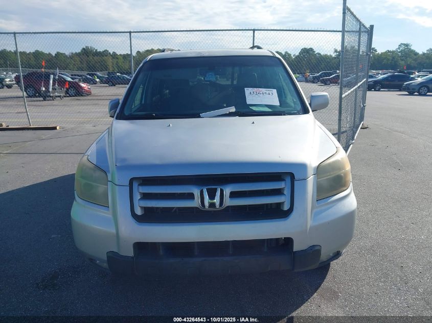 2007 Honda Pilot Ex-L VIN: 5FNYF285X7B037615 Lot: 43264543