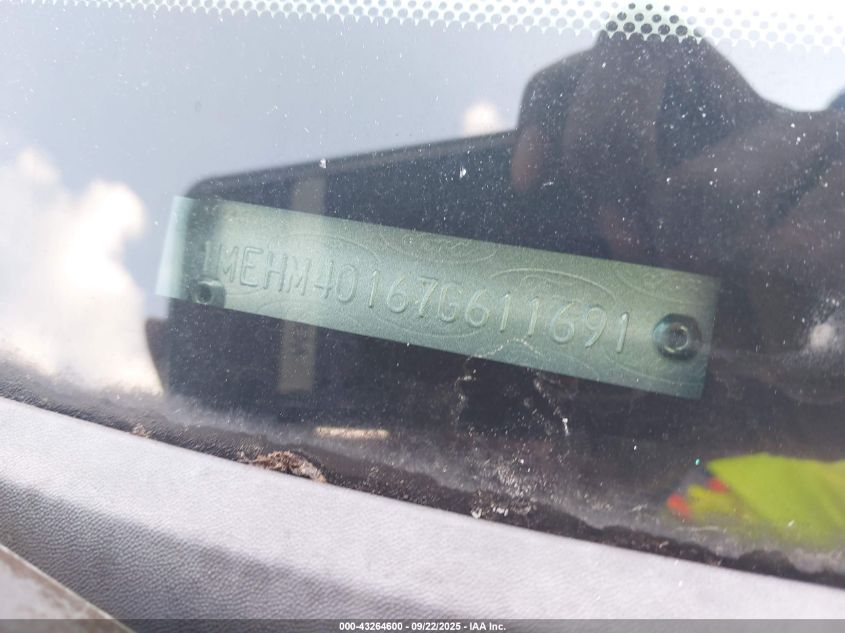 2007 Mercury Montego Luxury VIN: 1MEHM40167G611691 Lot: 43264600