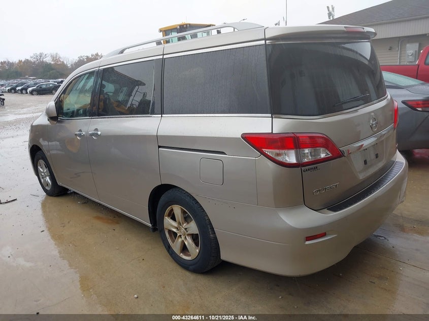 Vin: jn8ae2kp0b9008565, lot: 43759195, nissan quest sv 20113
