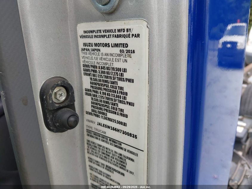 2017 Isuzu Nrr Dsl Reg At VIN: JALE5W166H7300835 Lot: 43264682