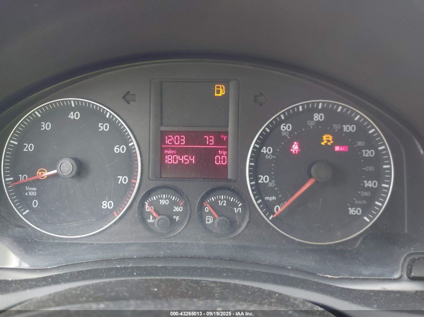 2009 Volkswagen Jetta 2.5L S VIN: 3VWKM71K19M250649 Lot: 43265013