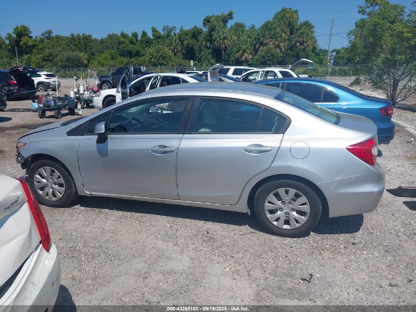 2012 Honda Civic Lx VIN: 19XFB2F56CE083206 Lot: 43265103