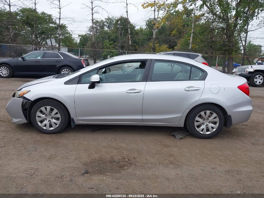 2012 Honda Civic Lx VIN: 2HGFB2F55CH306146 Lot: 43265124