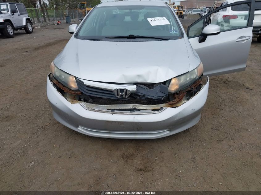 2012 Honda Civic Lx VIN: 2HGFB2F55CH306146 Lot: 43265124