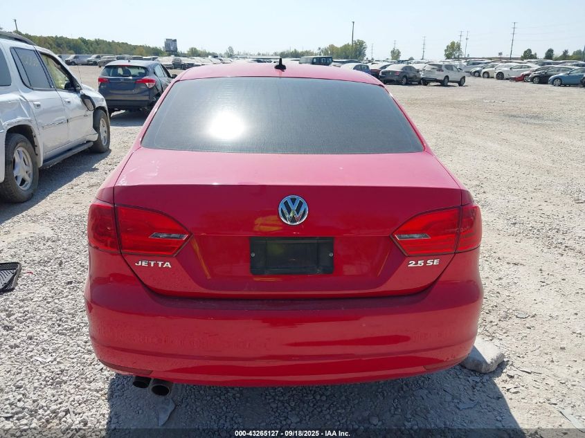 2011 Volkswagen Jetta 2.5L Se VIN: 3VWDZ7AJ6BM394348 Lot: 43265127