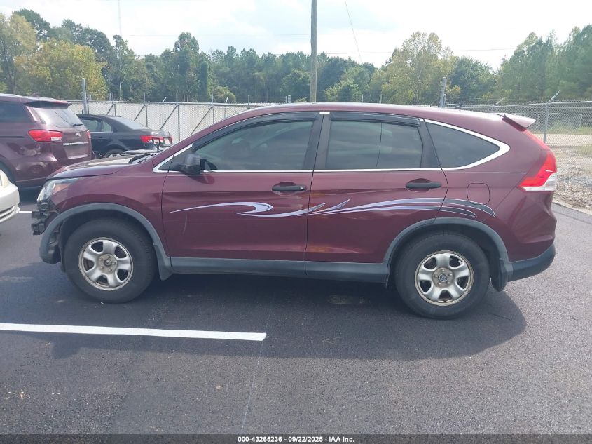 2013 Honda Cr-V Lx VIN: 5J6RM3H3XDL038748 Lot: 43265236