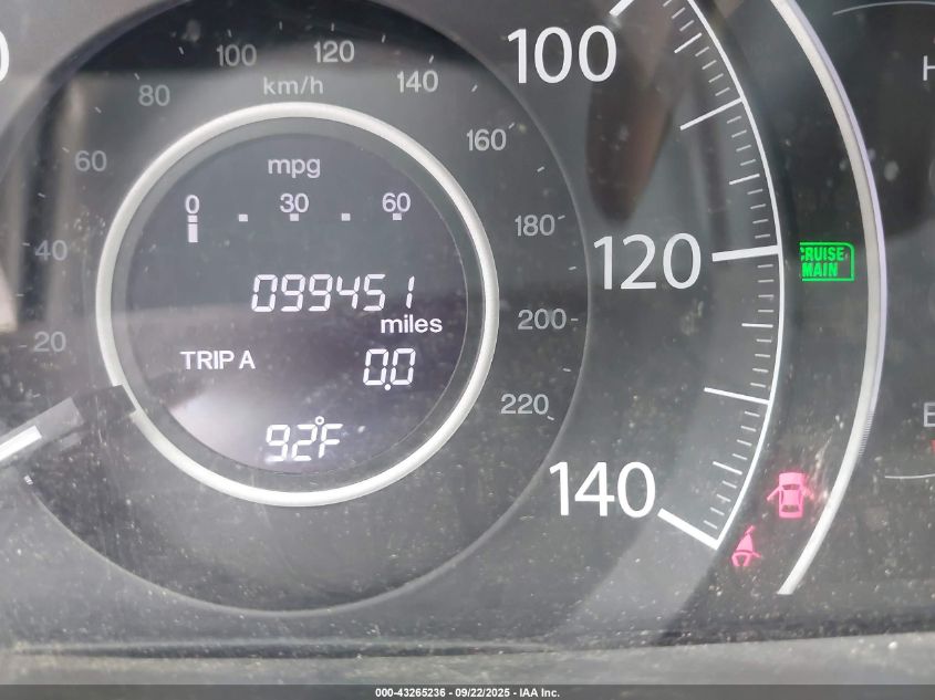 2013 Honda Cr-V Lx VIN: 5J6RM3H3XDL038748 Lot: 43265236