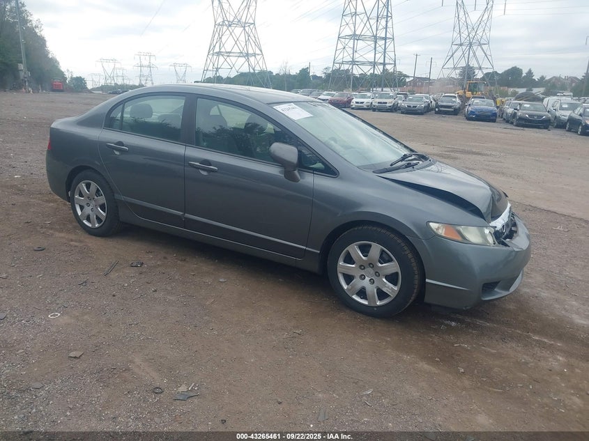 2009 Honda Civic Lx grey sedan gasoline 1HGFA16549L025352 photo #1