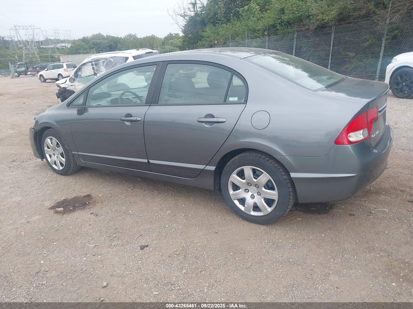 2009 Honda Civic Lx grey sedan gasoline 1HGFA16549L025352 photo #4