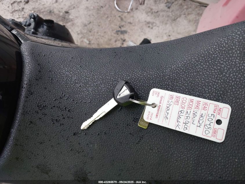 2024 Kawasaki Zr900 F VIN: ML5ZRDF10RDA70802 Lot: 43265579