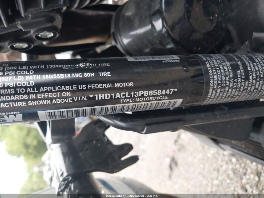 2023 Harley-Davidson Fltrxst VIN: 1HD1ACL13PB658447 Lot: 43265677