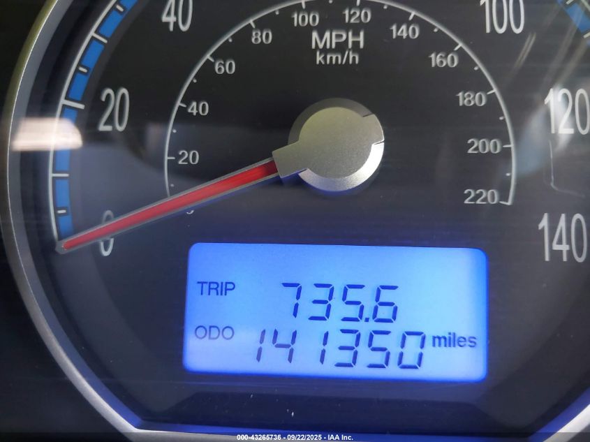 2009 Hyundai Santa Fe Gls VIN: 5NMSG13D09H274868 Lot: 43265736