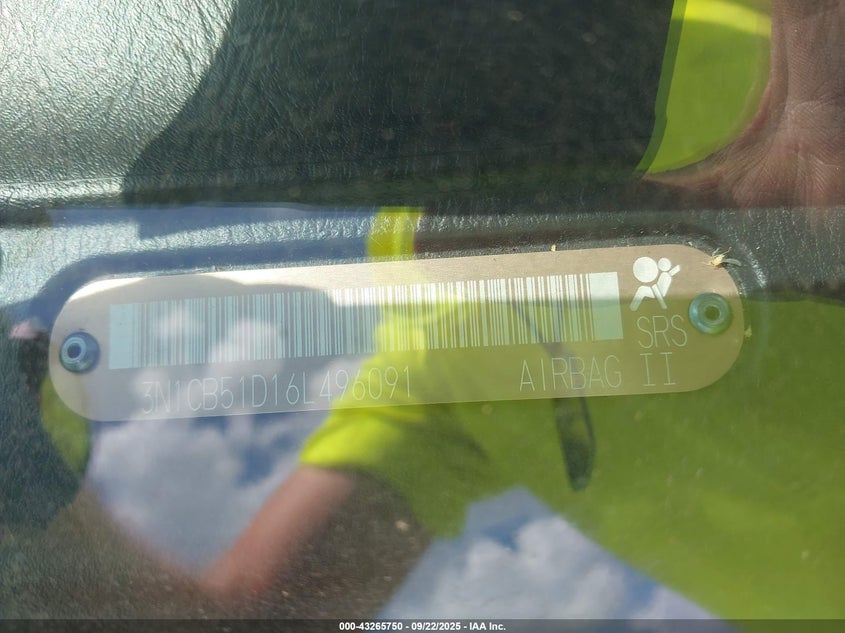 2006 Nissan Sentra 1.8S VIN: 3N1CB51D16L496091 Lot: 43265750