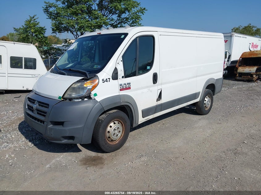 Vin: 3c6trvagohe511875, lot: 43760338, ram promaster 1500 low roof 136 wb 20172