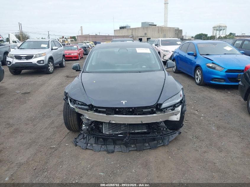 2025 Tesla Model 3 Long Range All-Wheel Drive VIN: 5YJ3E1EB5SF935033 Lot: 43265782
