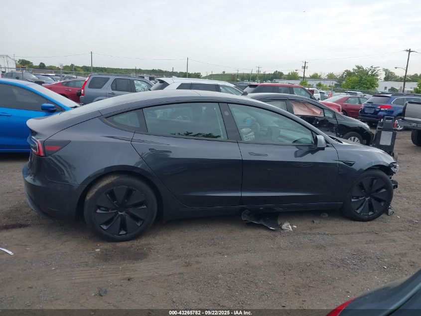 2025 Tesla Model 3 Long Range All-Wheel Drive VIN: 5YJ3E1EB5SF935033 Lot: 43265782