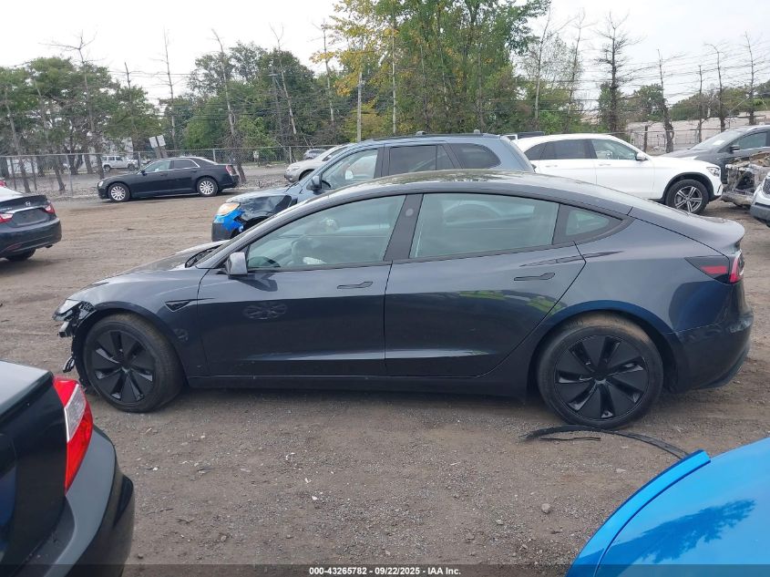 2025 Tesla Model 3 Long Range All-Wheel Drive VIN: 5YJ3E1EB5SF935033 Lot: 43265782