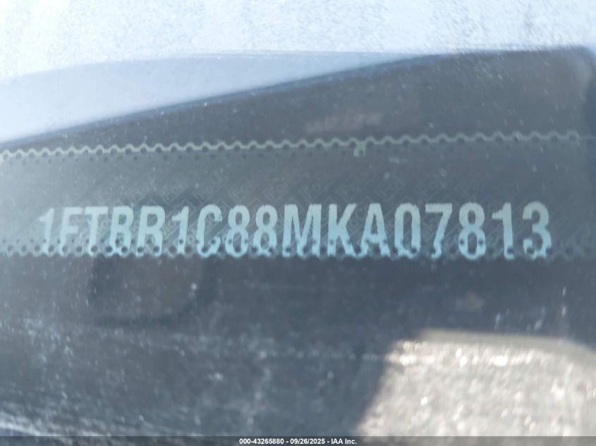 2021 Ford Transit-250 VIN: 1FTBR1C88MKA07813 Lot: 43265880