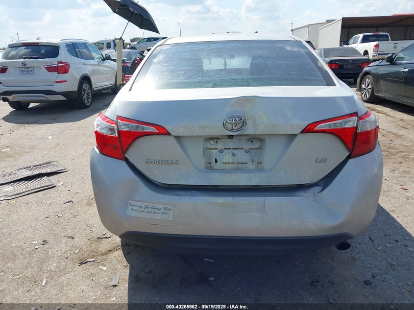 2016 Toyota Corolla Le VIN: 2T1BURHE3GC666271 Lot: 43265962