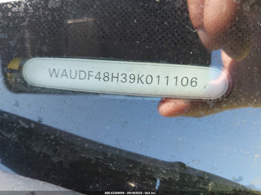 WAUDF48H39K011106 2009 AUDI A4 photo no. 11