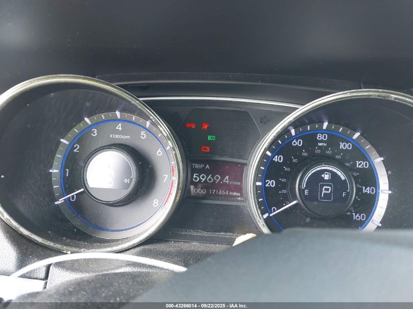 2012 Hyundai Sonata Gls Pzev VIN: 5NPEB4AC5CH426824 Lot: 43266014