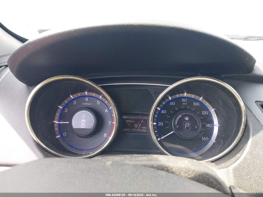 2012 Hyundai Sonata Gls Pzev VIN: 5NPEB4AC3CH473981 Lot: 43266120