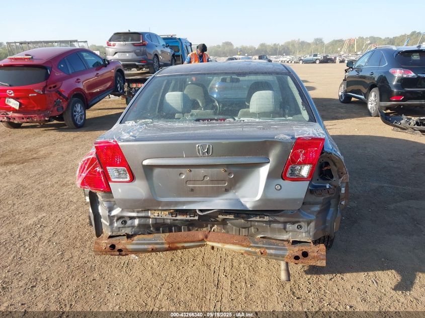 2004 Honda Civic Lx VIN: 2HGES16584H531846 Lot: 43266340