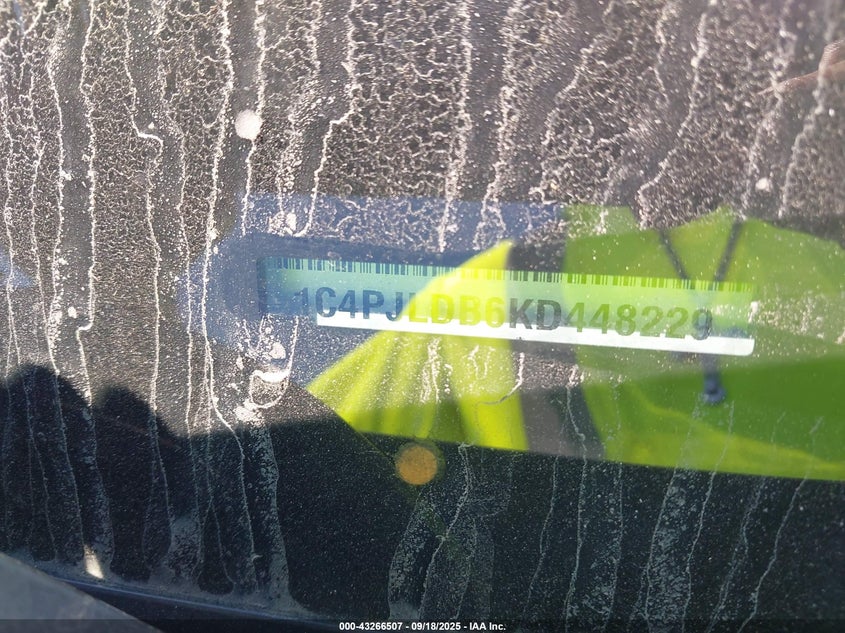 2019 JEEP CHEROKEE LIMITED FWD 1C4PJLDB6KD448229