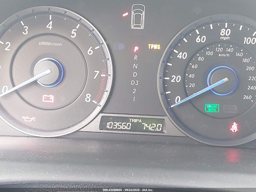 2011 Honda Accord 2.4 Ex-L VIN: 1HGCS1B86BA000213 Lot: 43266680