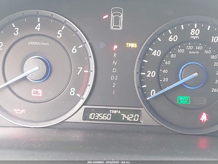 2011 Honda Accord 2.4 Ex-L VIN: 1HGCS1B86BA000213 Lot: 43266680