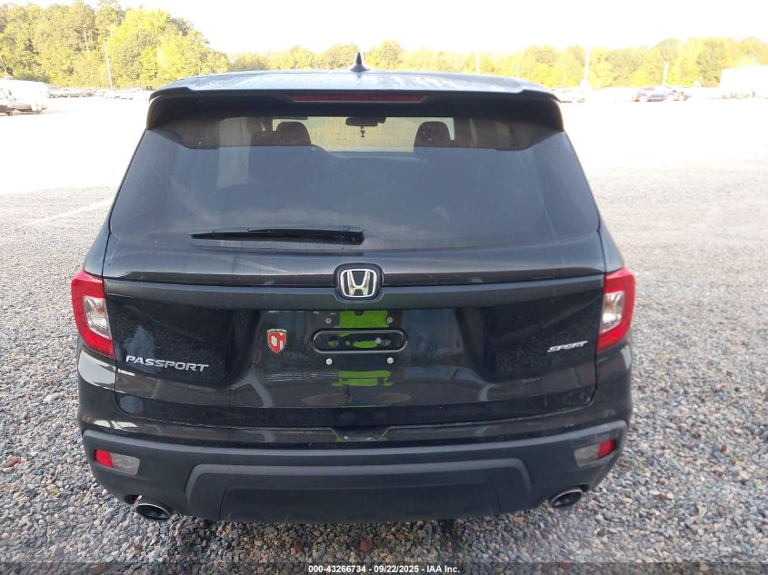 2021 Honda Passport 2Wd Sport VIN: 5FNYF7H28MB011609 Lot: 43266734