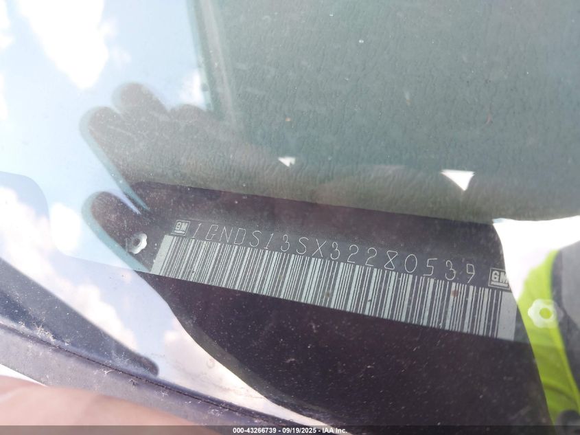 2003 Chevrolet Trailblazer Lt VIN: 1GNDS13SX32280539 Lot: 43266739