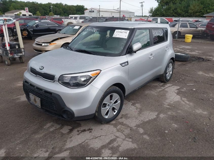 2016 Kia Soul silver hatchback gasoline KNDJN2A22G7828473 photo #3